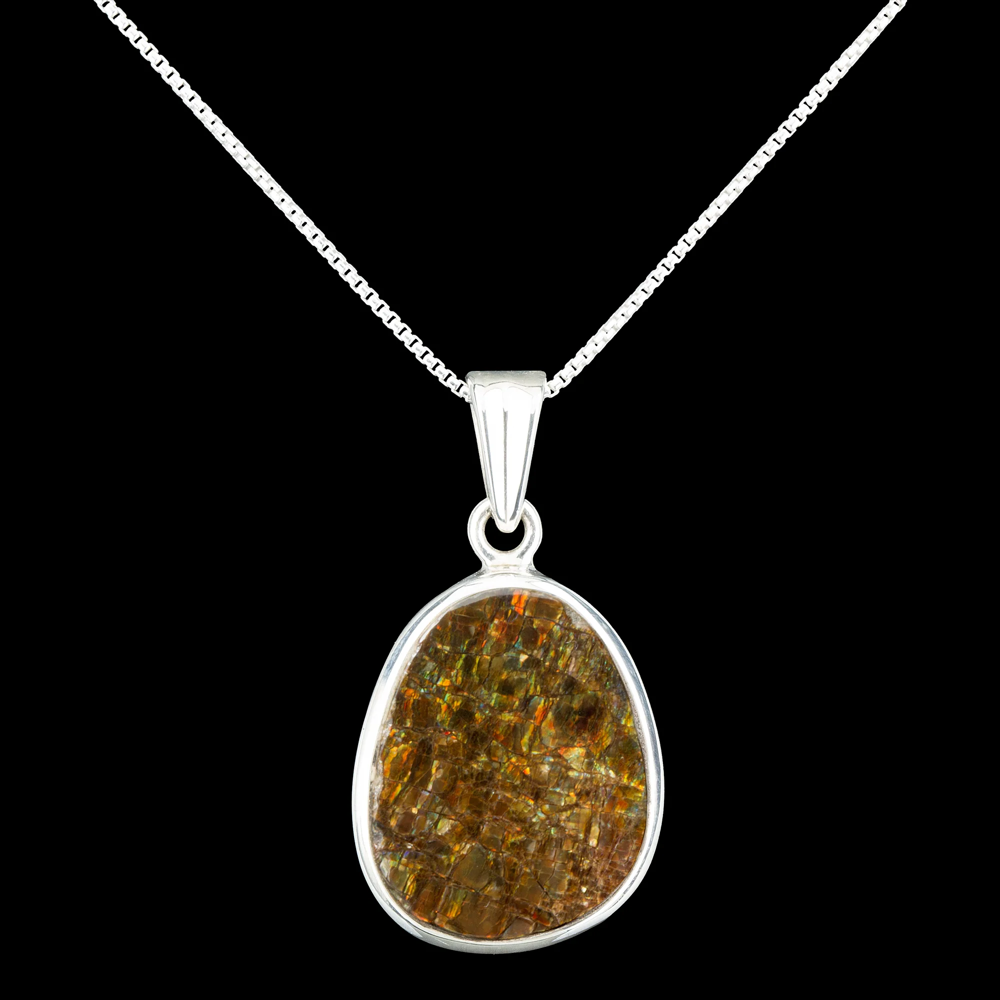 Ammolite Gemstone Pendant Necklace - Standard - Image 5