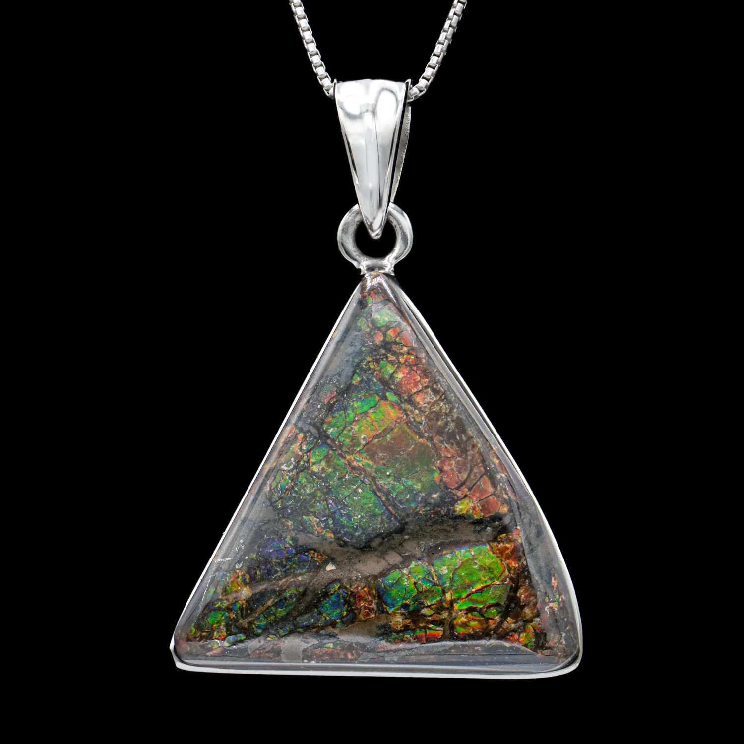 Ammolite Gemstone Pendant Necklace - Standard - Image 9