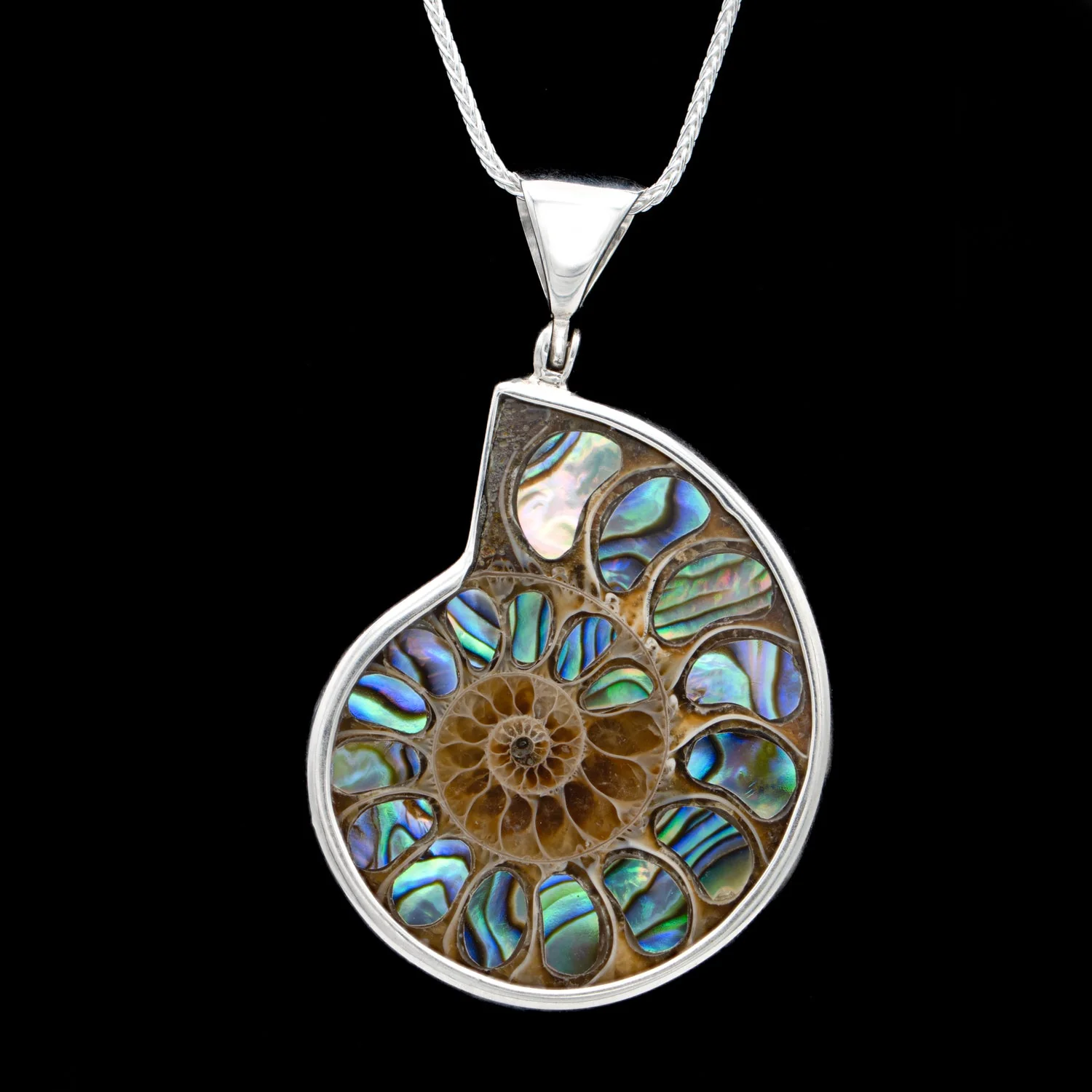 Ammonite & Abalone Necklace - Image 4