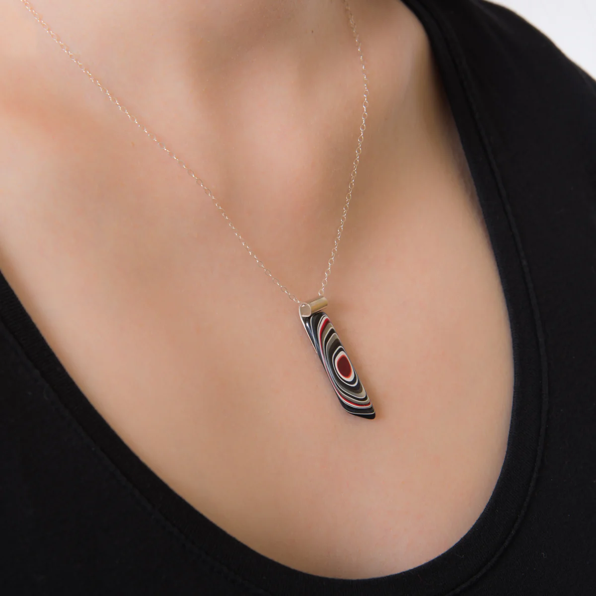Fordite Pendant Necklace - Image 4