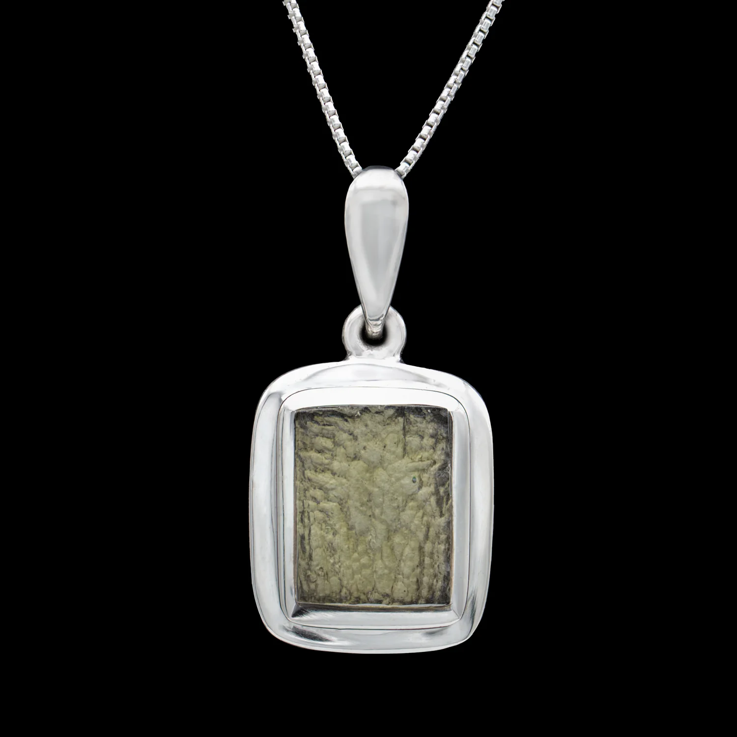 Moldavite Asteroid Impact Glass Jewelry (Bezel Style) - Image 3