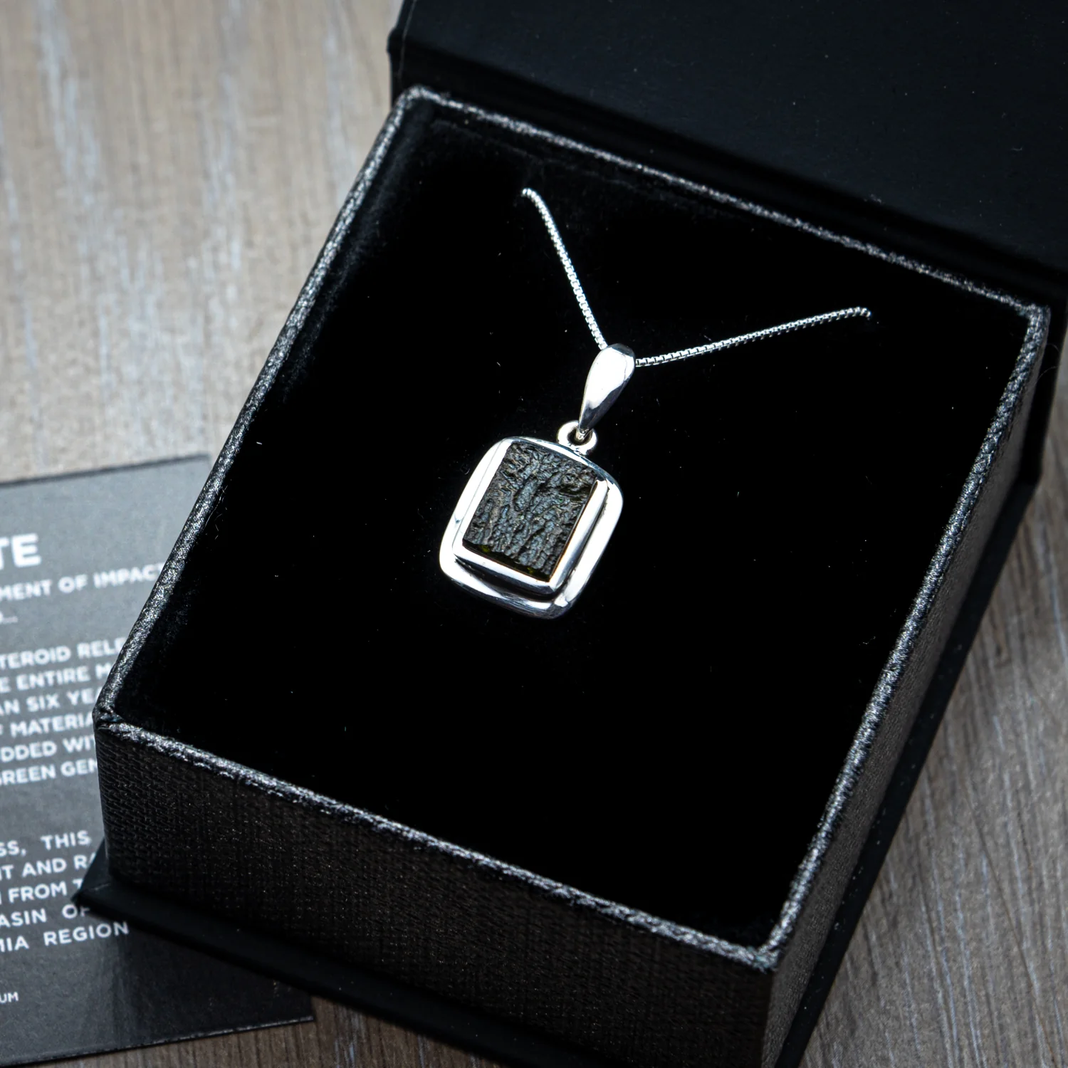 Moldavite Asteroid Impact Glass Jewelry (Bezel Style) - Image 4