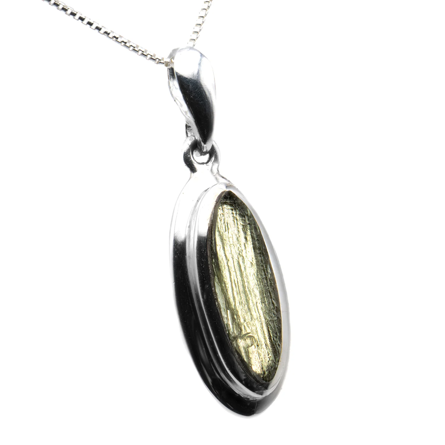 Moldavite Asteroid Impact Glass Jewelry (Bezel Style) - Image 5