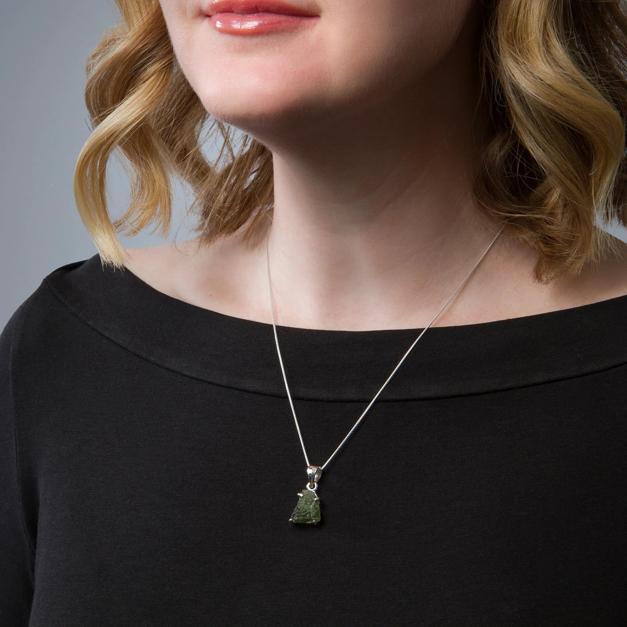 Moldavite Asteroid Impact Glass Jewelry (Prong Style) - Image 3