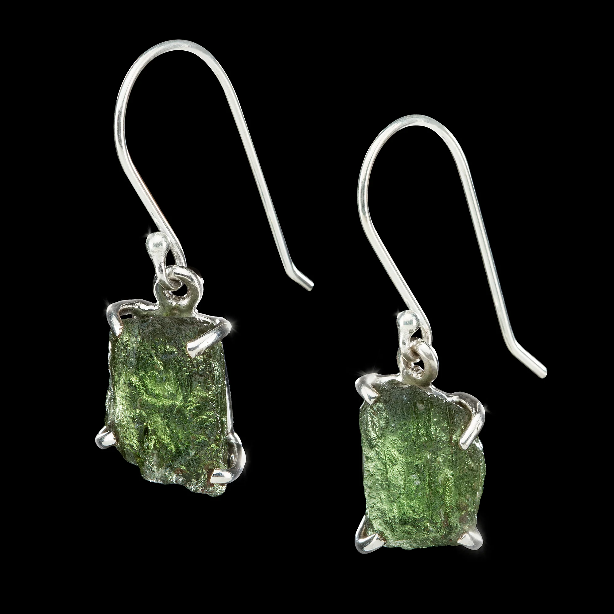 Moldavite Asteroid Impact Glass Jewelry (Prong Style) - Image 5