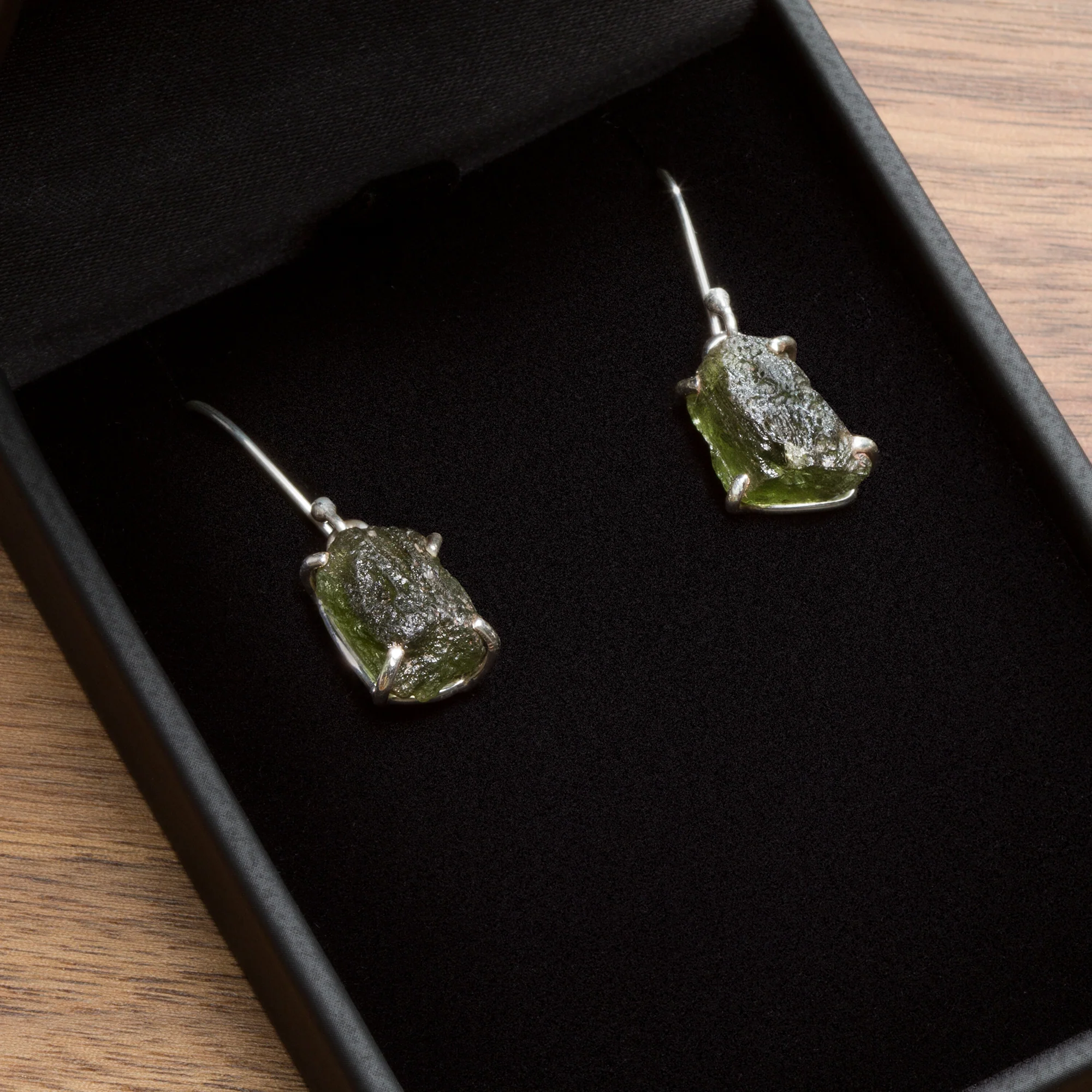 Moldavite Asteroid Impact Glass Jewelry (Prong Style) - Image 6