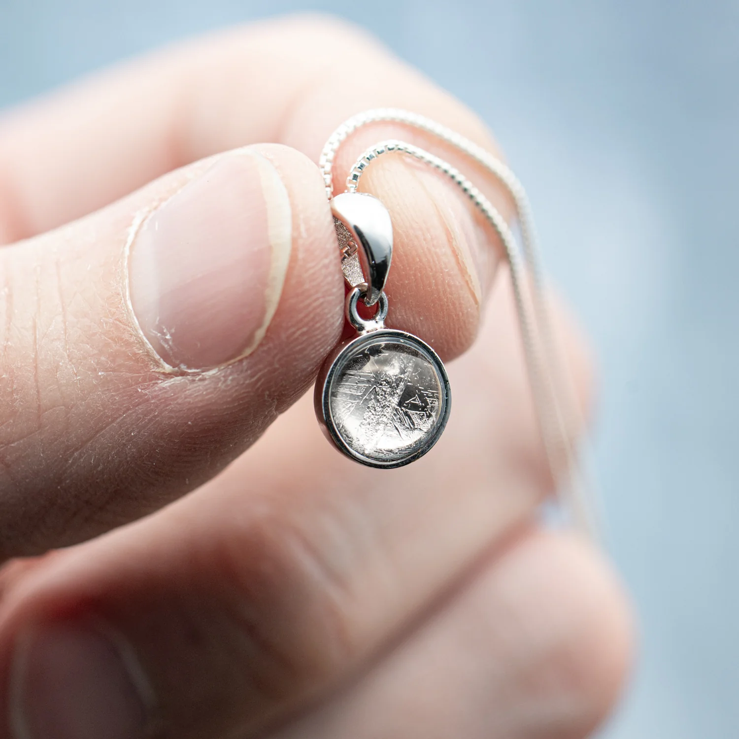 Muonionalusta Meteorite Pendant Necklace - Image 3