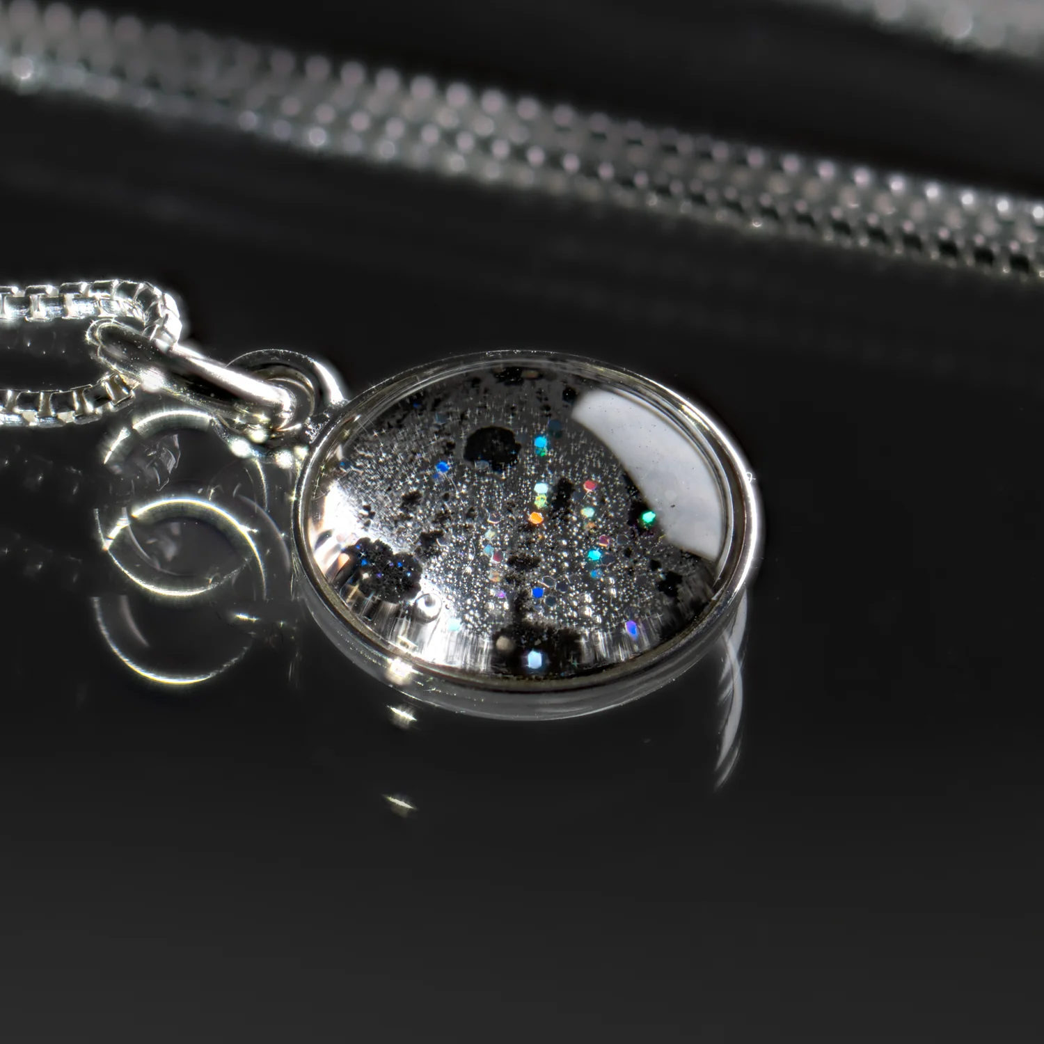 Nebula Fire Pendant - Birth of the Solar System Necklace - Allende Meteorite - Image 8