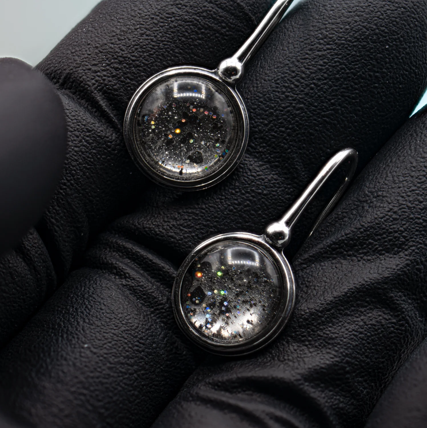 Nebula Fire Earrings - Birth of the Solar System - Allende Meteorite - Image 10