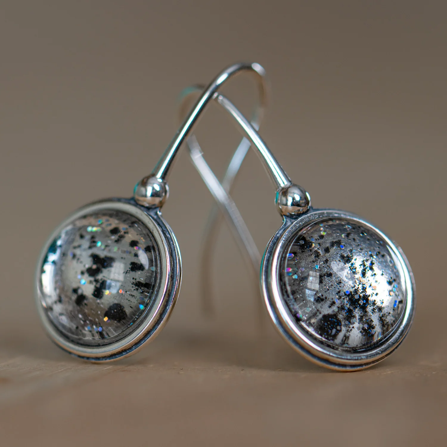 Nebula Fire Earrings - Birth of the Solar System - Allende Meteorite - Image 11