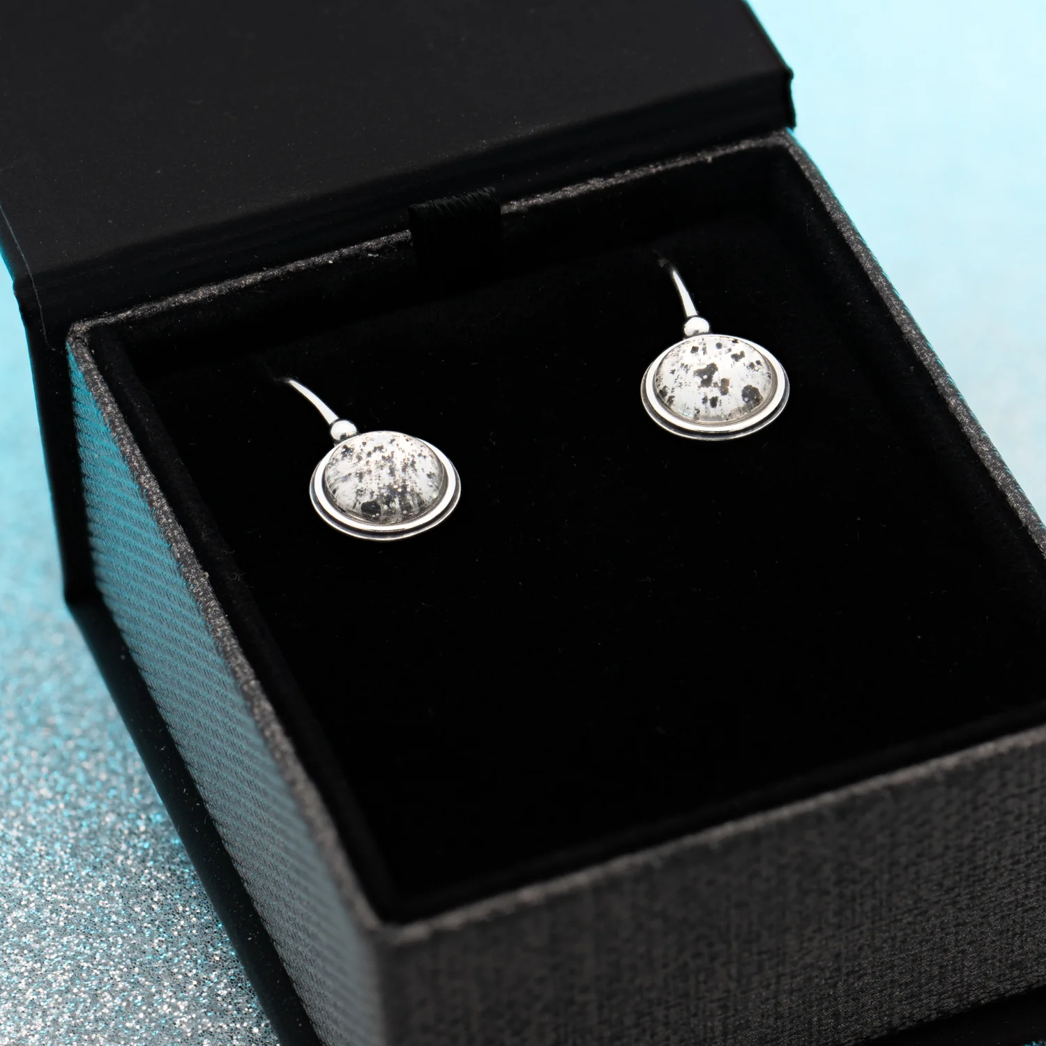 Nebula Fire Earrings - Birth of the Solar System - Allende Meteorite - Image 3