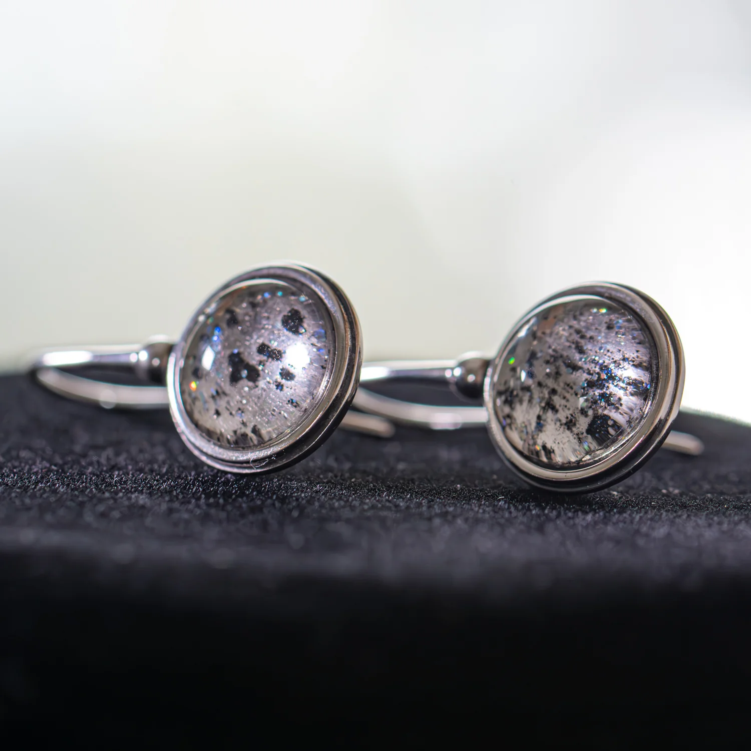 Nebula Fire Earrings - Birth of the Solar System - Allende Meteorite - Image 4