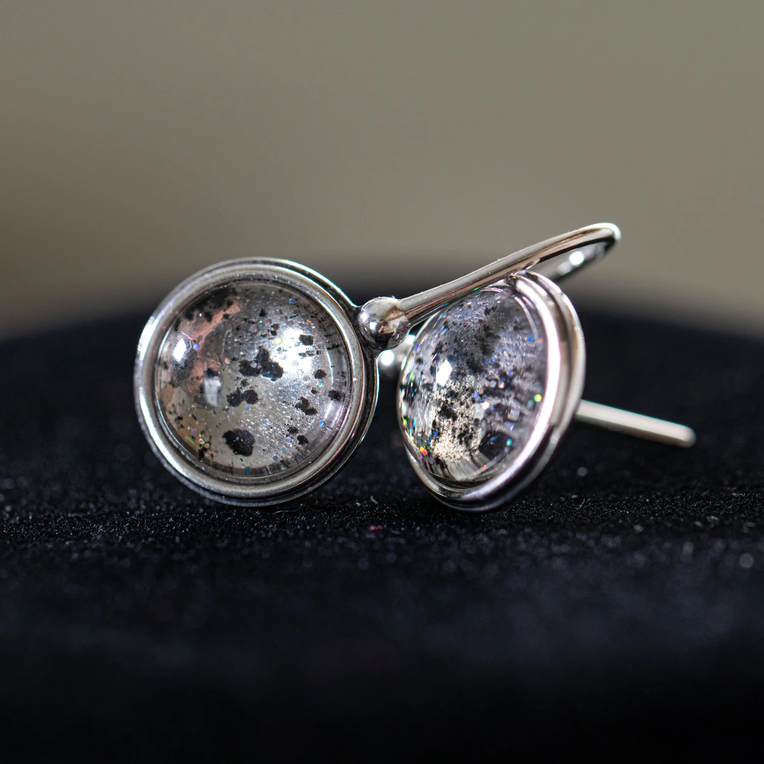 Nebula Fire Earrings - Birth of the Solar System - Allende Meteorite - Image 5