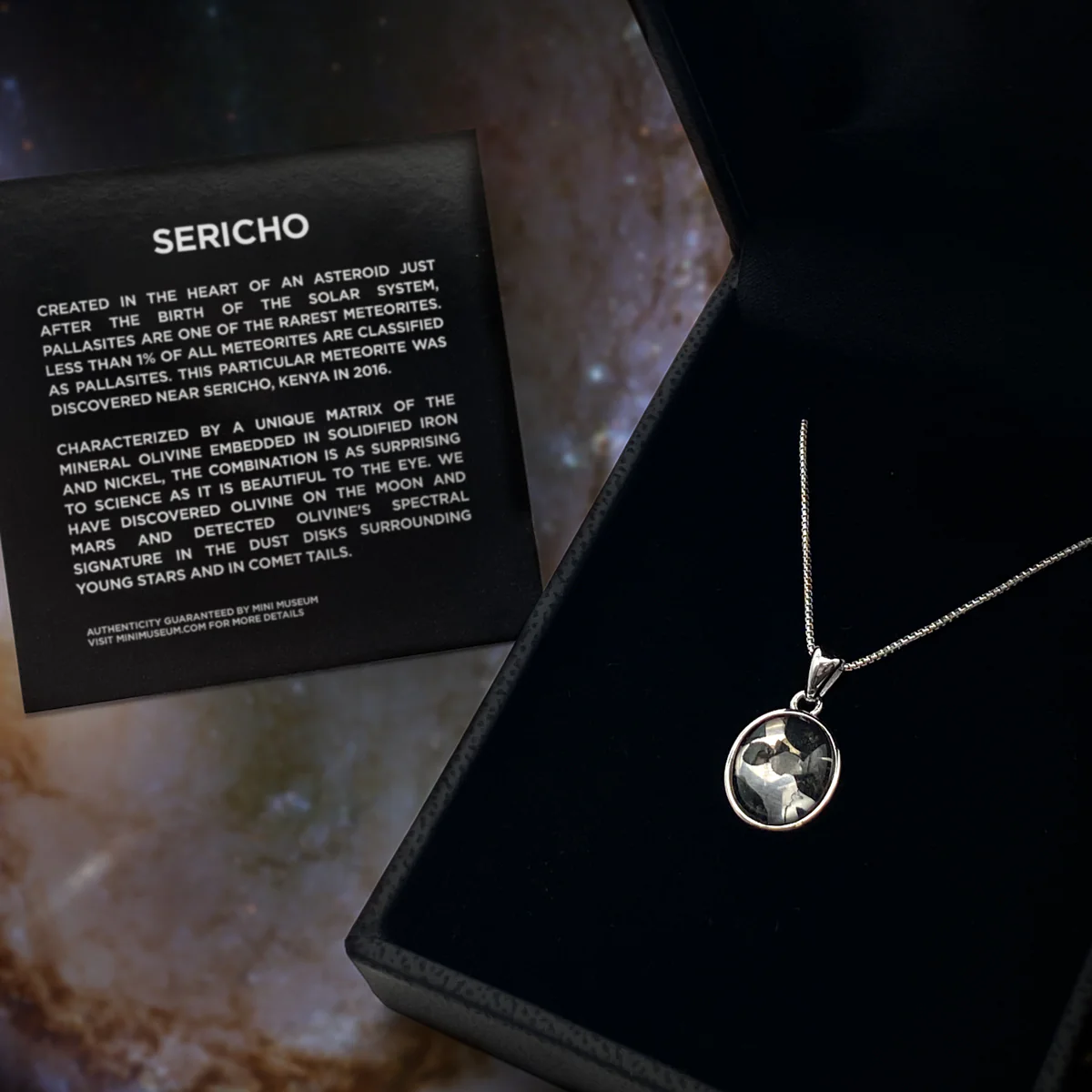 Sericho Pallasite Meteorite Pendant - Image 3